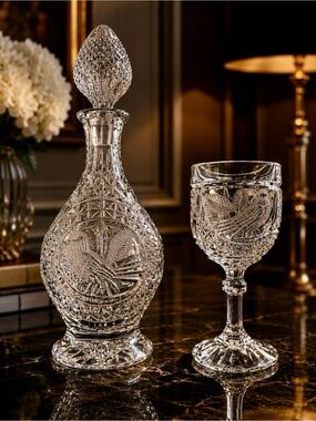 VTG ~ Hofbauer Byrdes Collection ~ Decanter & Wine Glass